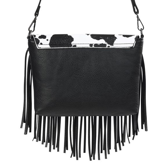 Pu Leather Hobo Fringe Crossbody Tassel Purse Vintage Small Handbag :3 - Picture 7 of 7